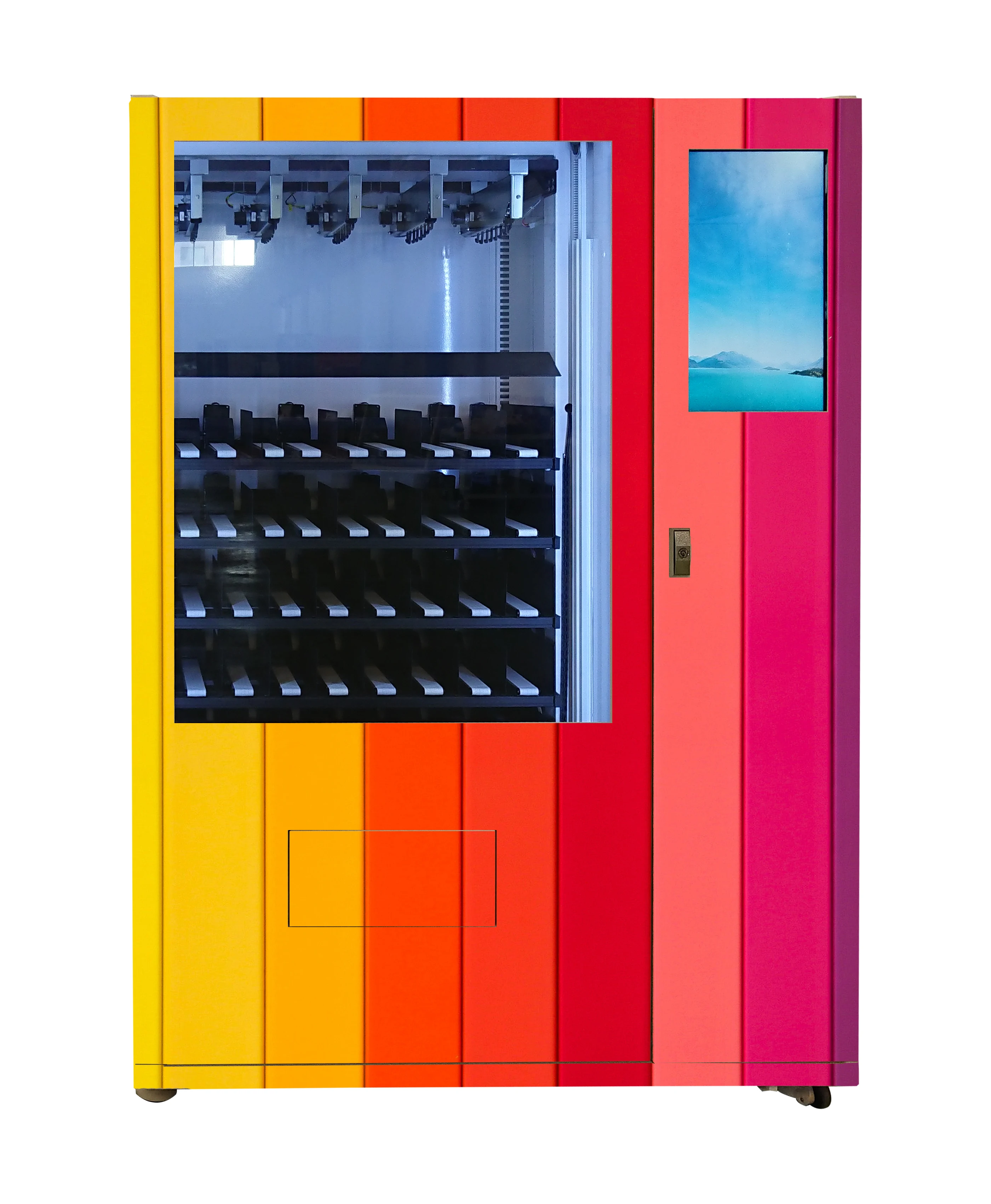 Toy mini mart vending machine for shopping mall avoid touch with advertising function no-touch purchase