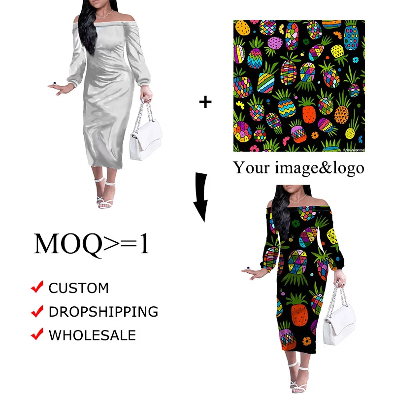 Hot Sales Custom Clothes Women Dresses Colorful Cute Butterfly Print Hot Night Dress Casual Online Clothes Shopping Wholesale