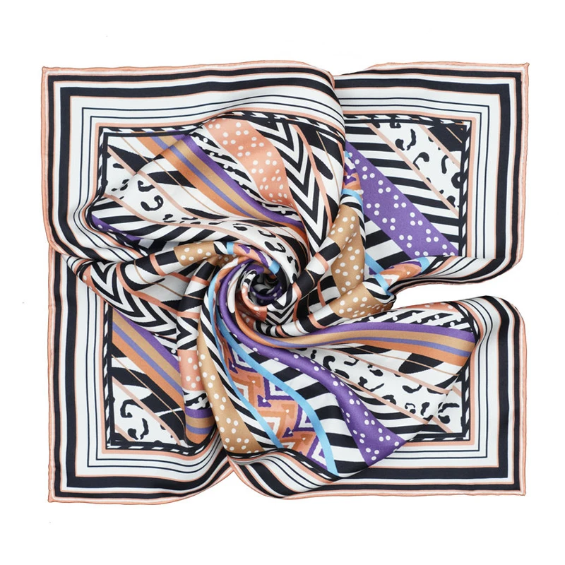 Шелковые шарфы с принтом логотипа на заказ женский роскошный фирменный