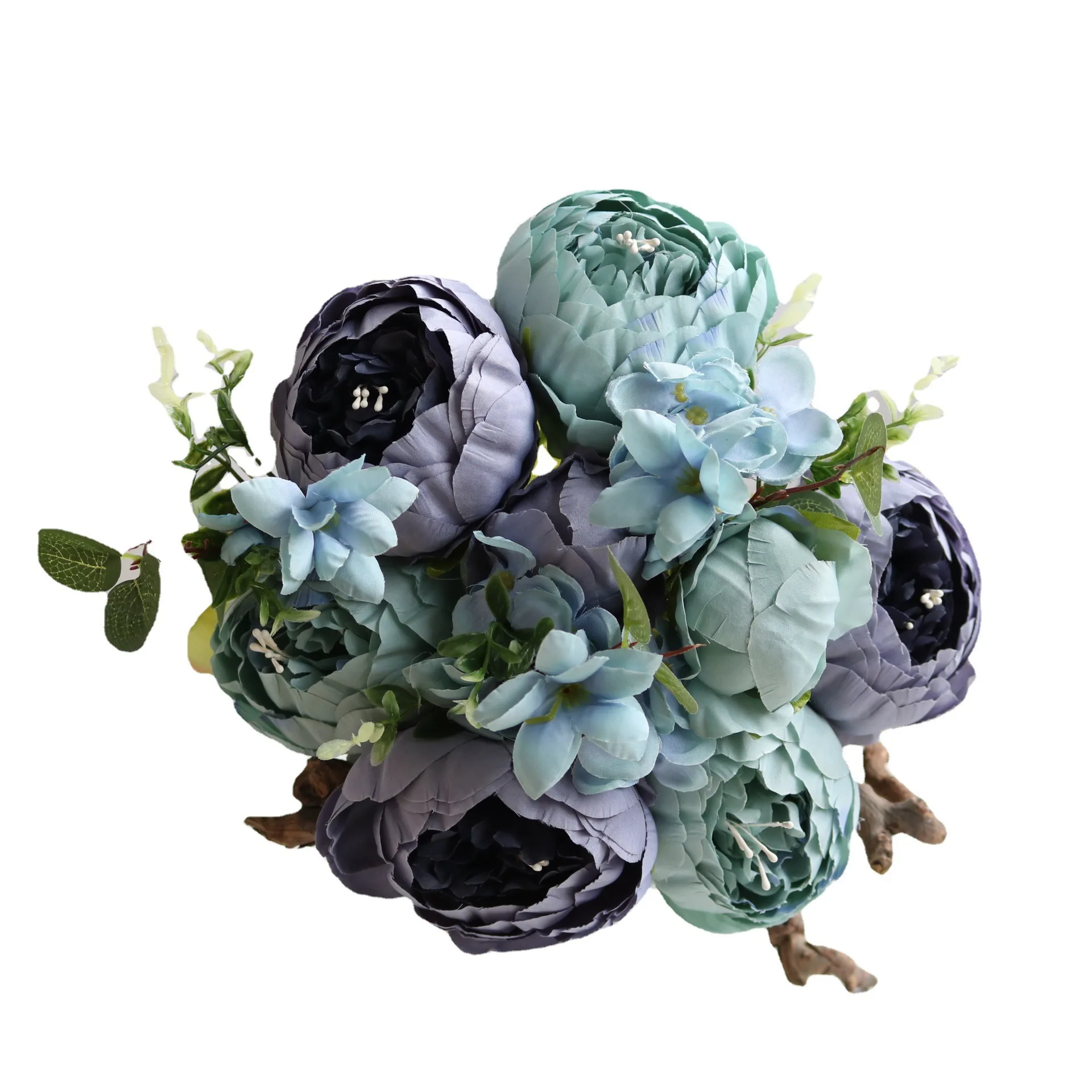 SMD026 6 head popular selling peony artificial silk flowers wholesale home decor wedding flower