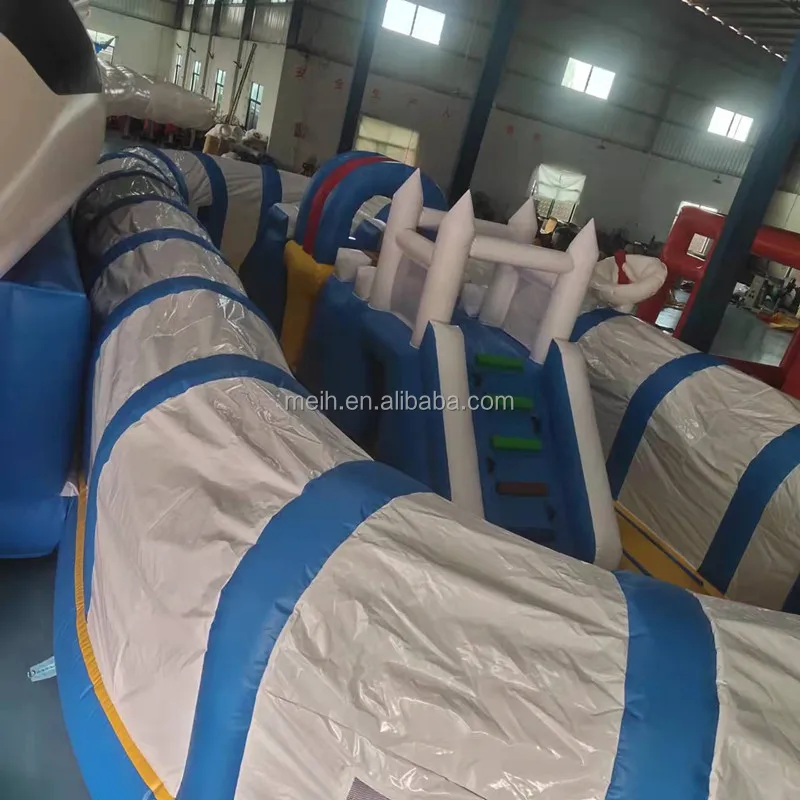 New design Inflatable air plane jumping bouncer castle spaceman theme fun city astronaut spaceflight amusement park for sale