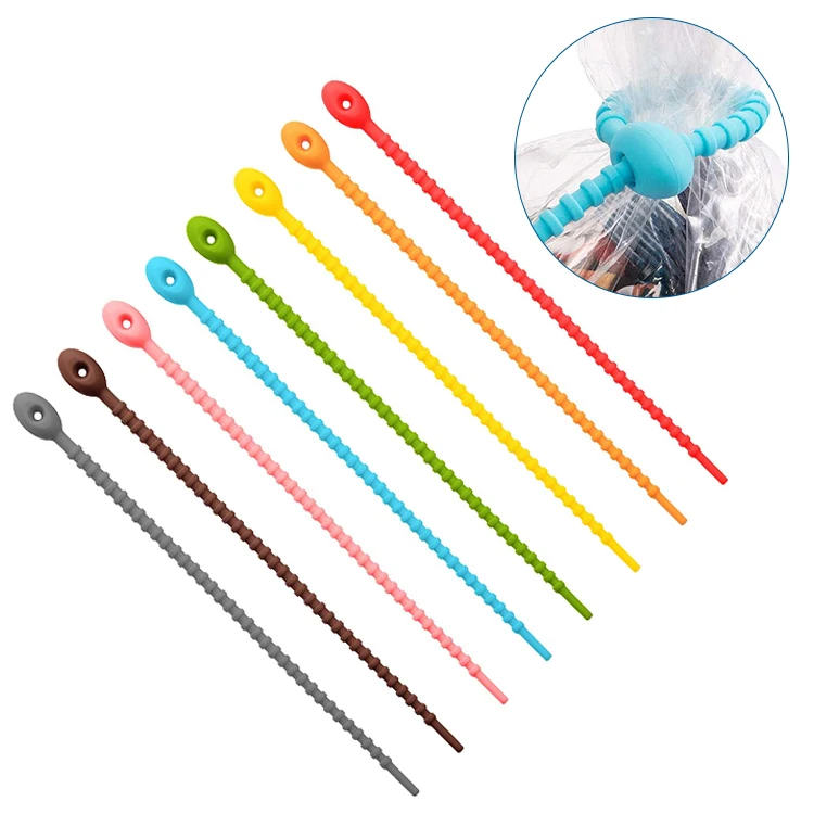 Free Sample Cord Lead Organizer Headset Data Line Zip Wire Decoration Rubber Ties Or Silicon Tie For Cables