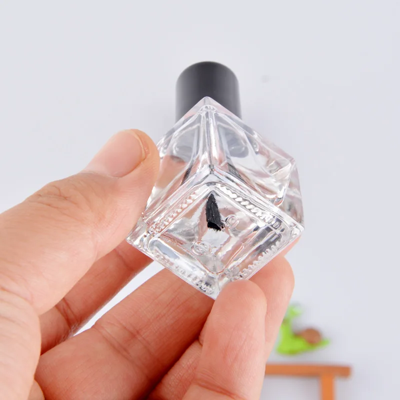Nail Art Supplies Square Glass Empty Bottle 8ml 10ml Nail Polish Empty Glass Bottle
