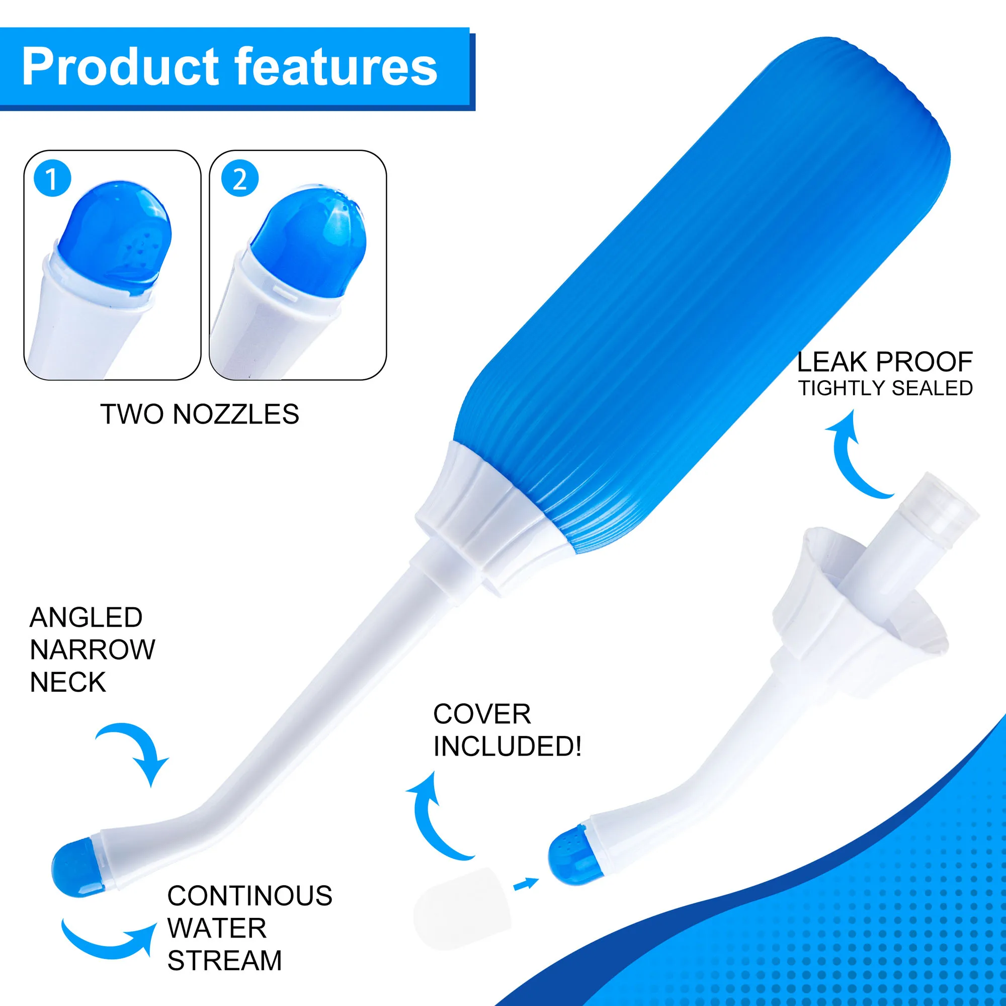 Hot Sale 500ML Portable Bidet for Travel  peri bottle For Personal Hygiene Sanitary