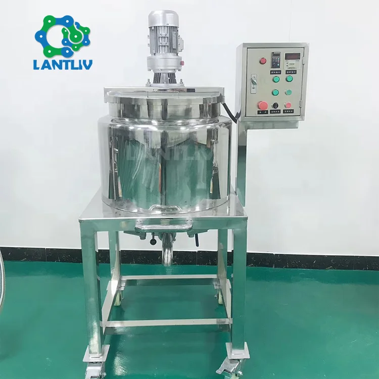 Hot Selling Liquid Paste Cosmetic Production Equipment Mixing Tank Small Detergent Fluid Mixer Body Lotion Cream Making Machine