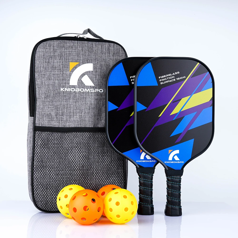 USAPA PP Honeycomb Core Smooth Graphite Carbon Fiber Pickleball Paddle Racquets Set of 2 Racket 4 Balls with Carrying Bag