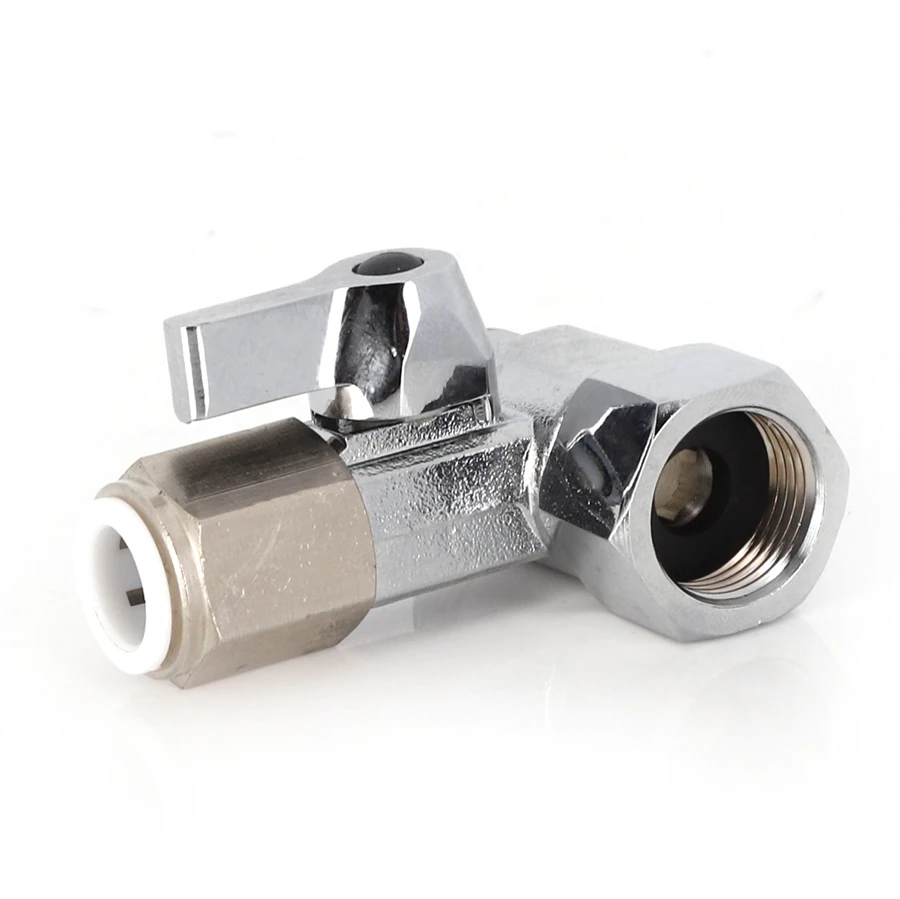 Professional Manufacturer Ro Feed Water Adapter Water Purifier Fitting Brass Angle Ball Valve