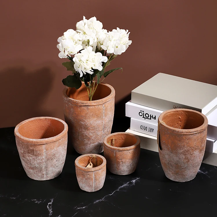Modern european style matte hotel decoration pieces terrazzo vase / modern ceramic vases for home decor