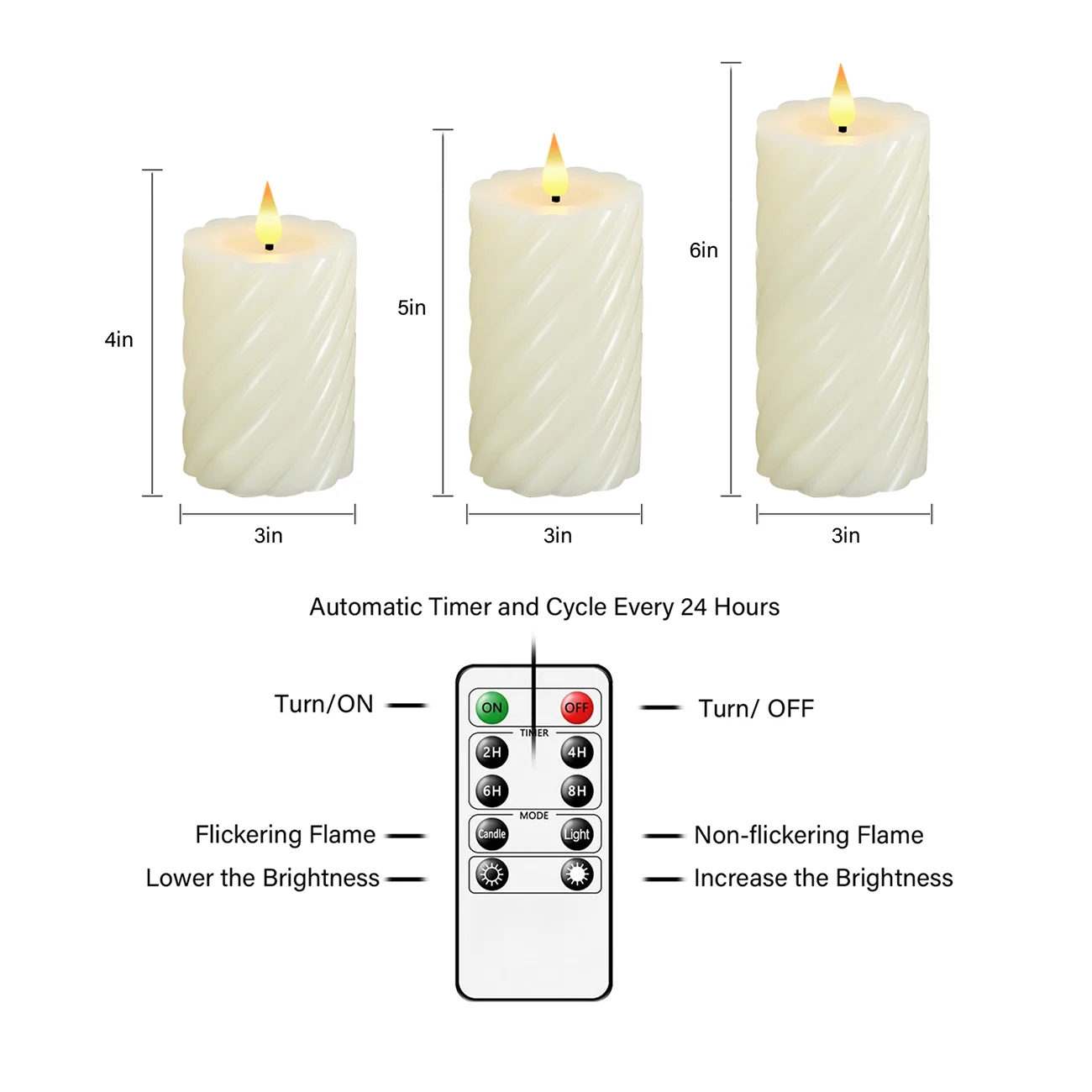 led flameless candle helical Solid wax Christmas candle Church prayer candle wedding
