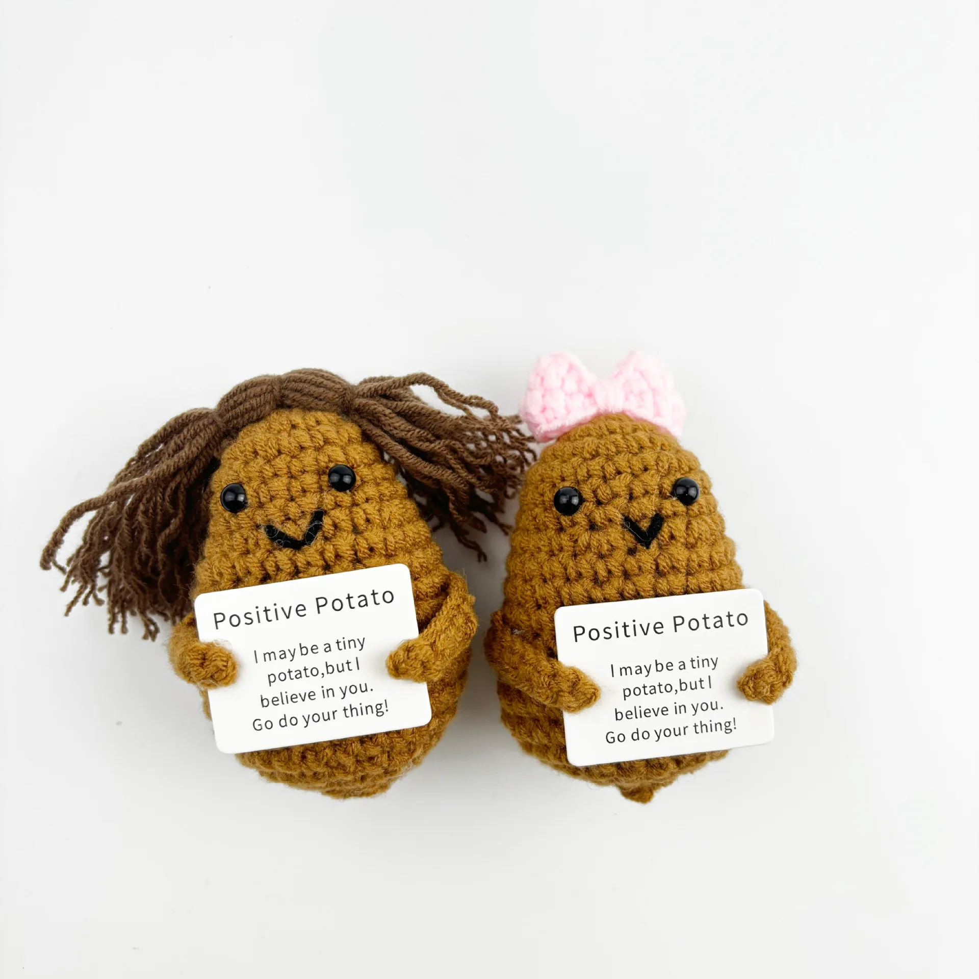 Горячая шерстяная вязаная мини-забавная позитивная кукла-кукла