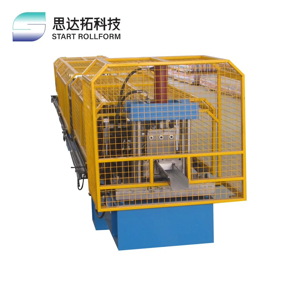 metallic rain gutter fabrication machine portable roll-forming