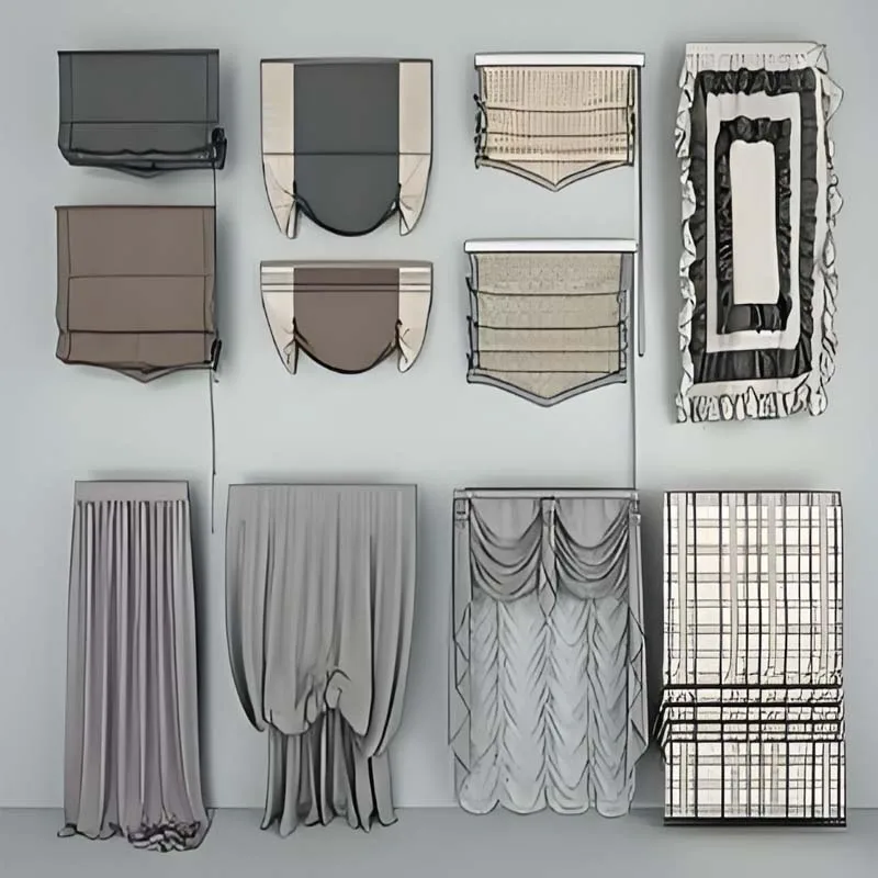 Manual Style Roman Blind office hotel living room sunshade blackout Linen fabric cord Roman shades for window