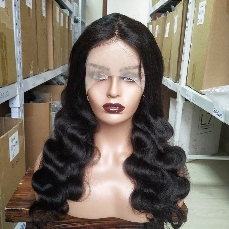 Wholesale 13x4x1 body wave natural raw virgin cuticle aligned brazilian peruvian Human Hair Lace Front Wig