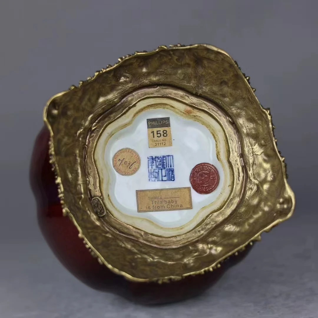 Оптовая продажа высококачественные керамические вазы и орнаменты Jingdezhen официальные печи Классические фарфоровые декоративные с медной инкрустацией