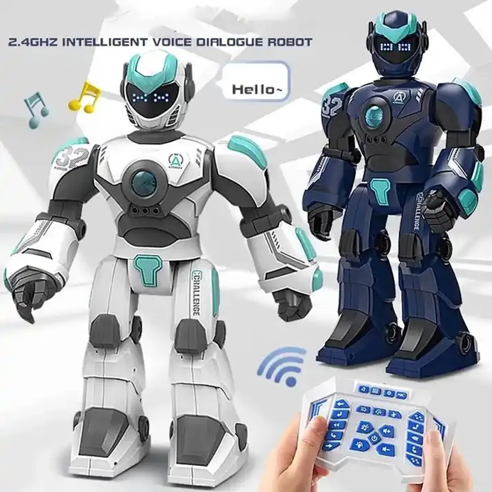 DC Early Education Smart Voice Gesture Control Induction Children Programming RC Robot Model Toys