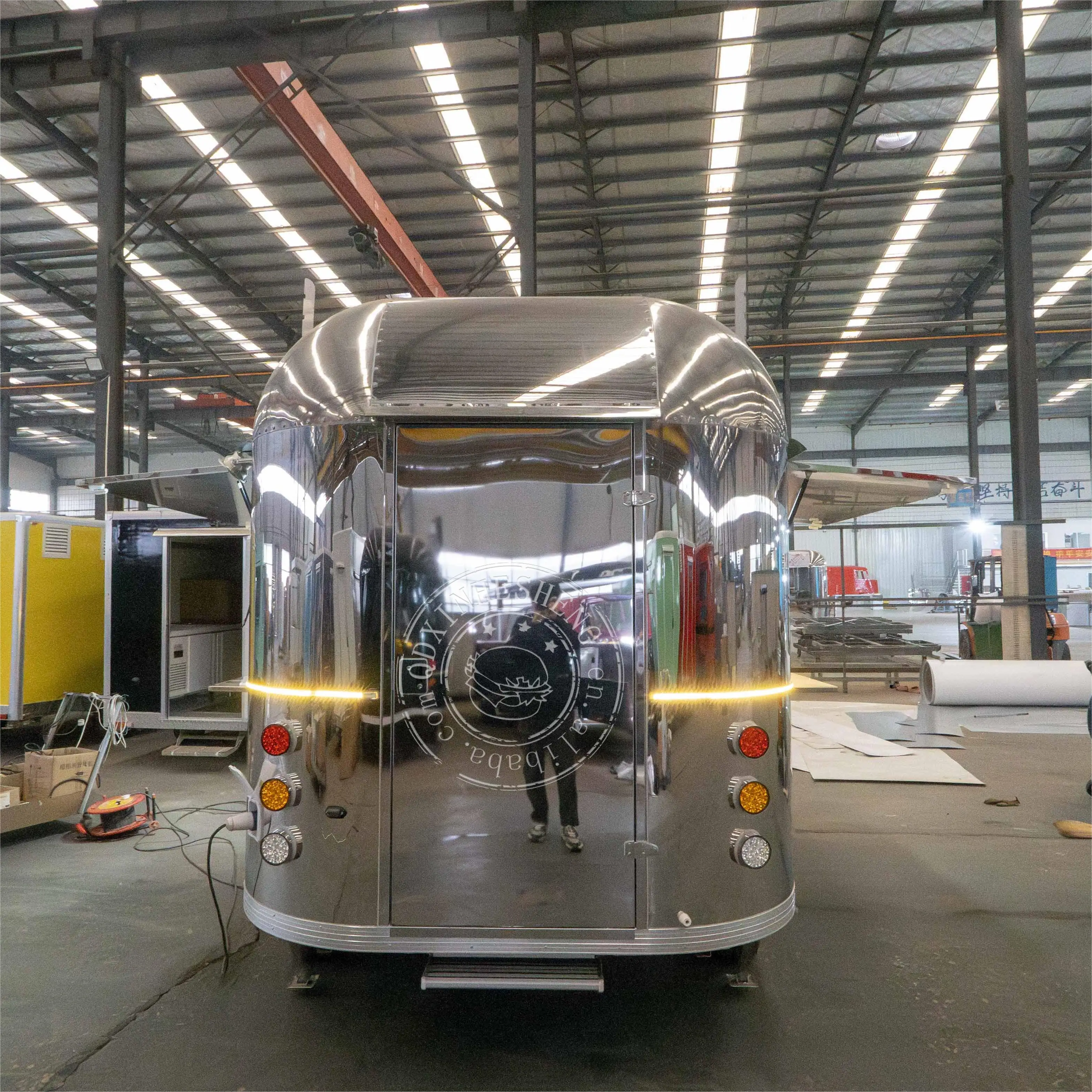 stainless steel  beer trailer fully equipped with working bench