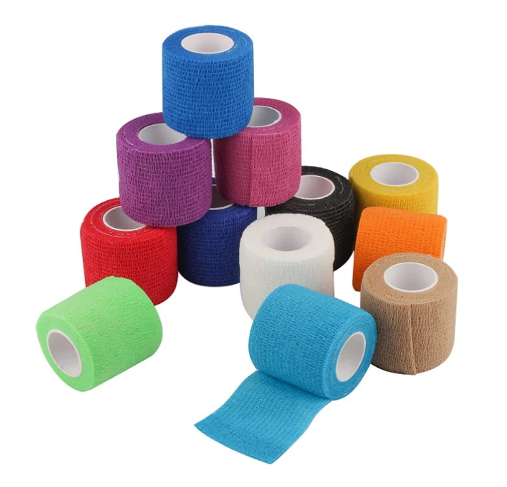 
Free Sample CE Standard Self Adherent Cohesive Bandages, Adhesive Elastic Bandage With Multicolor (OEM Welcome) 
