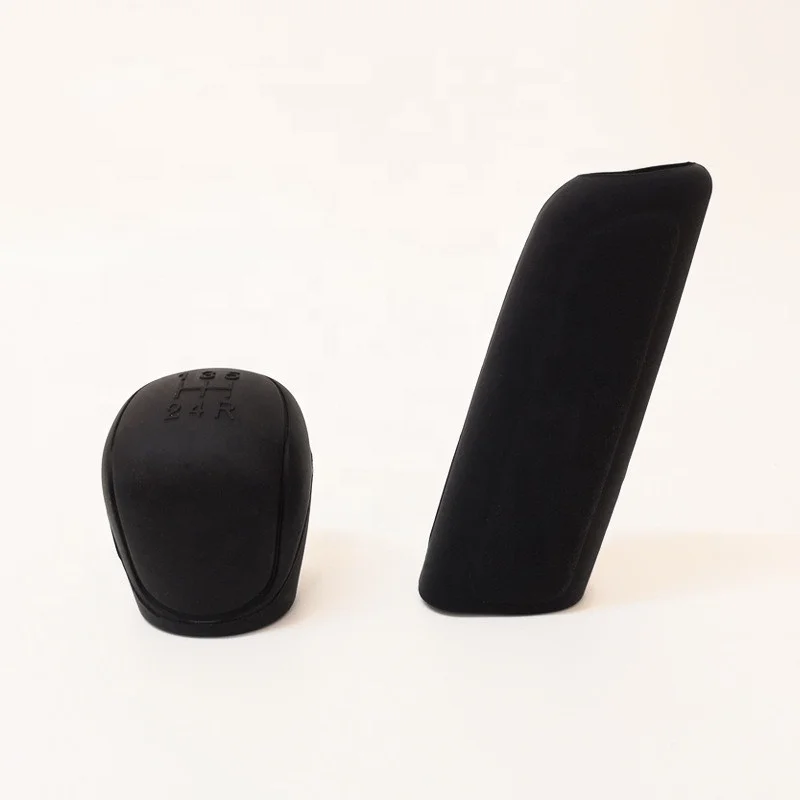 Universal Automatic Manual Silicone Car Gear Shift Knob Cover Car Hand Break Cover Set For Ford