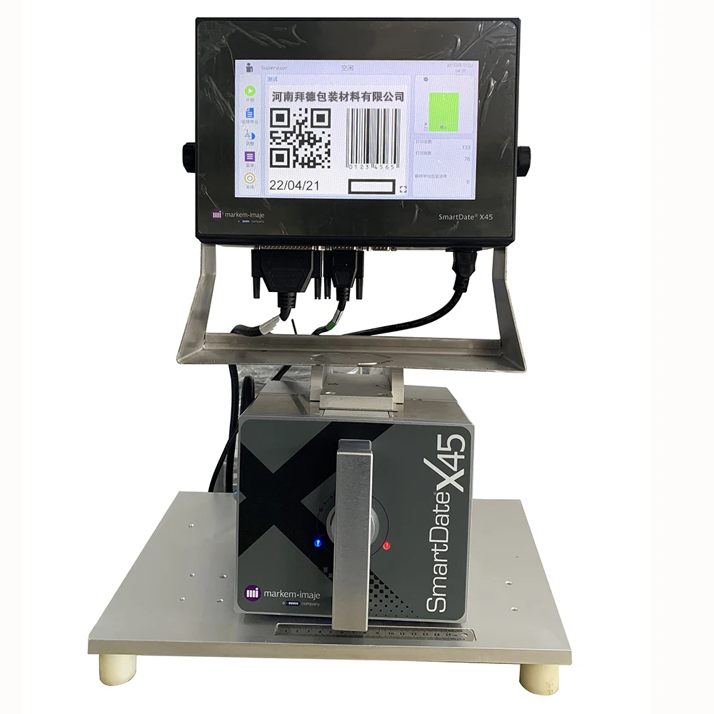 barcode QR printer thermal transfer overprinter machine MARKEM x45 x40 x65 original TTO printer expiry date printing