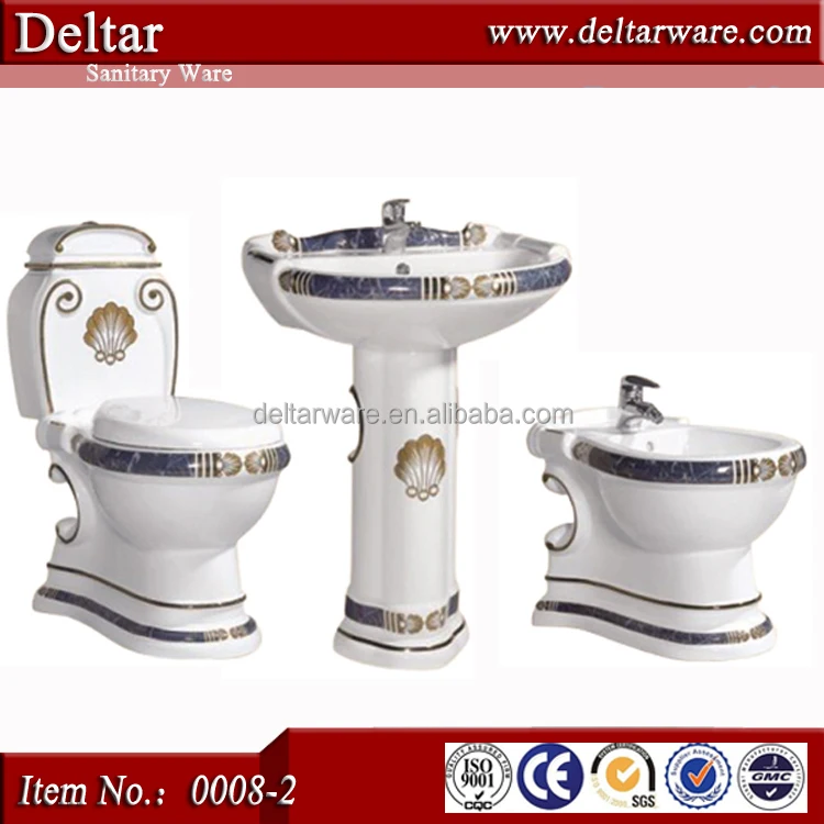 two piece washdown wc toilet, colorful two piece ceramic wc tolet