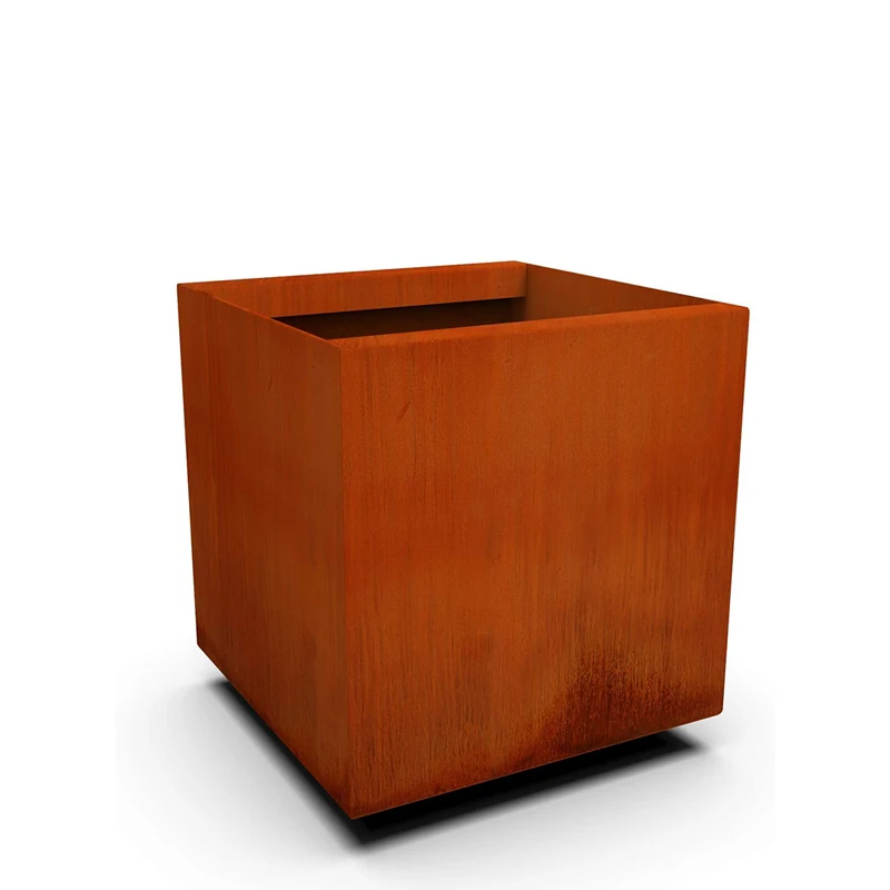 Park Plant Box Weatherproof Steel Flower Box Metal Flower Pot