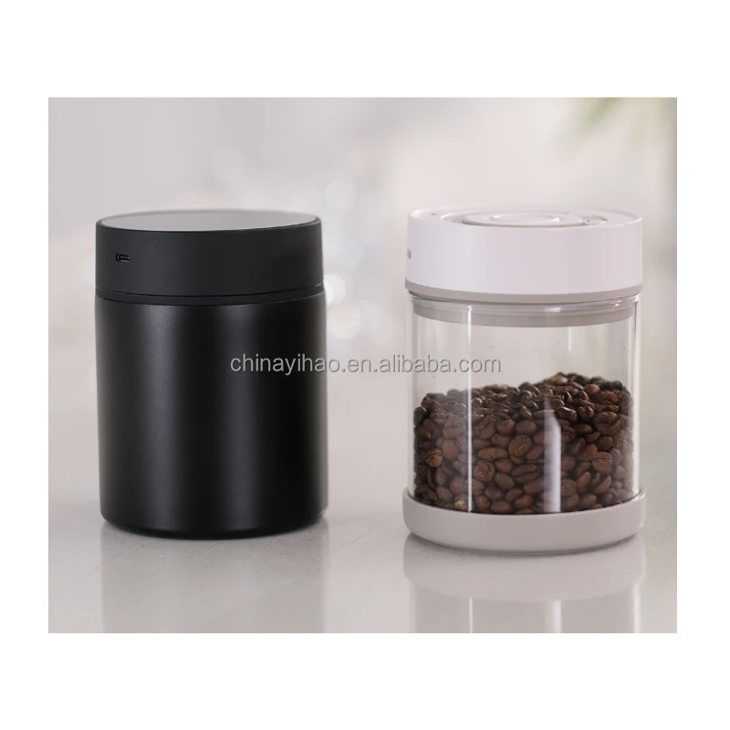 Custom automatic sealed organizing vacuum lid fellow coffee food storage & container with USB