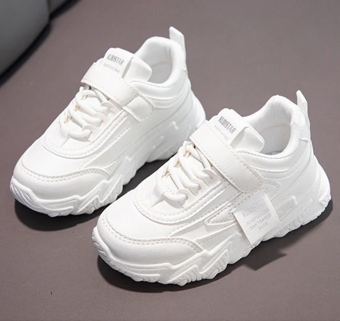 Ailin Kids Sports Shoes for Girls Boys Children Running Sneakers PU Soft School Casual Shoes Classic Fashion Anti-skid shoes