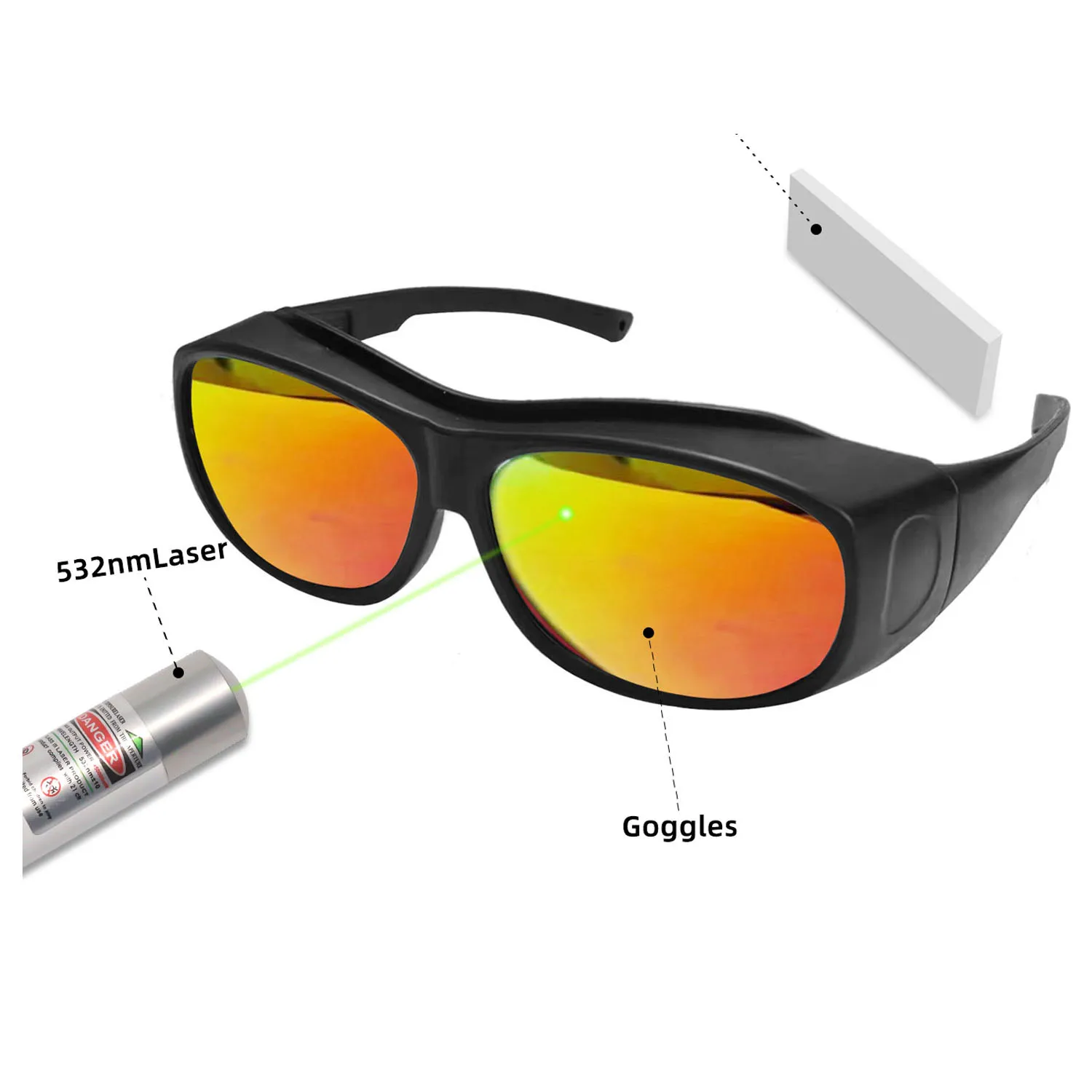 Ppe Eye Protection Greenhouse 650Nm Led Grow Light Forlaser Laser Safety Glasses Goggles