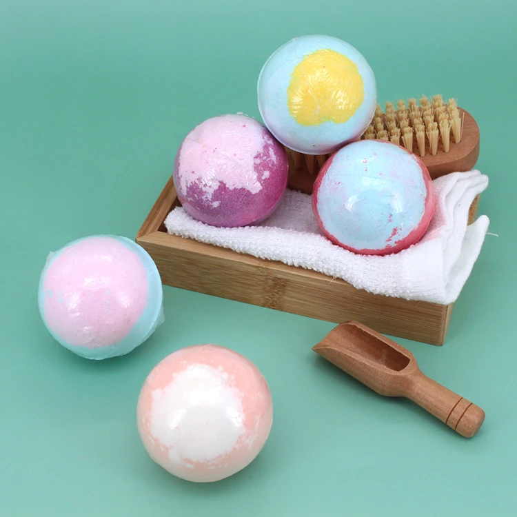 Wholesale Press rich in color Ball Bath Bomb, Bath Bombs With Ball Shape It will roll when it foams