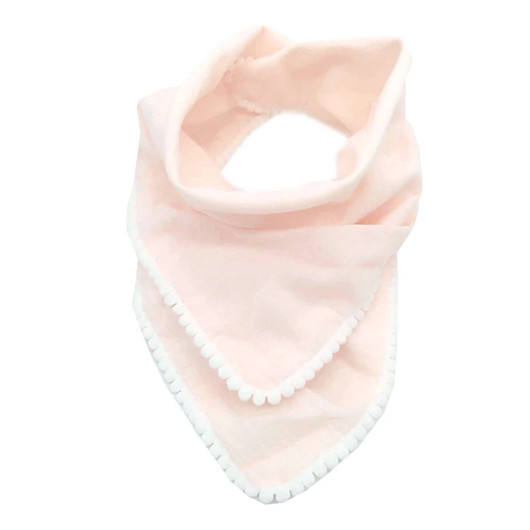 
Custom Logo Double Layer Cotton Fabric Newborn Muslin Baby Bib 