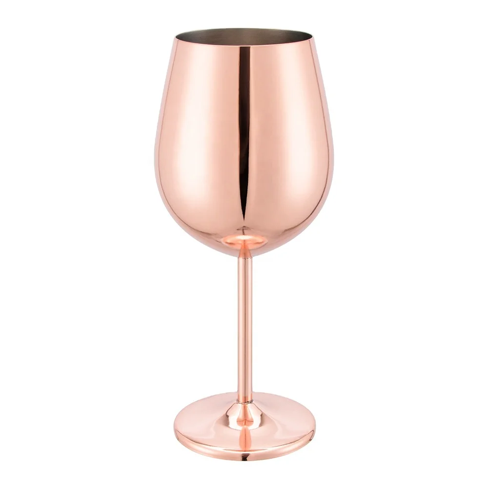 EFINE 18 oz Stainless Steel Wine Glass Unbreakable Metal Copper Goblet Custom Factory Price