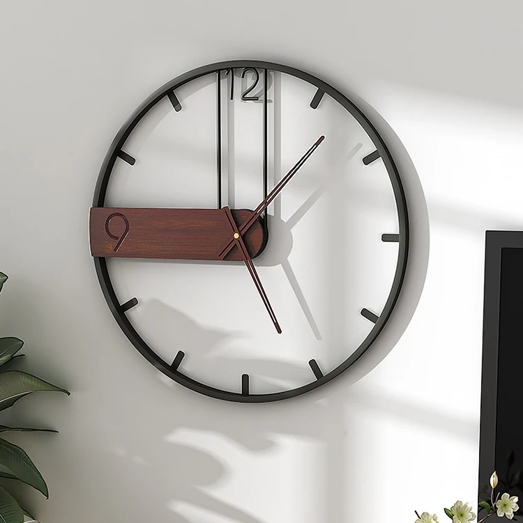 wooden clock hand design for Home Office Hotel wall clocks wood