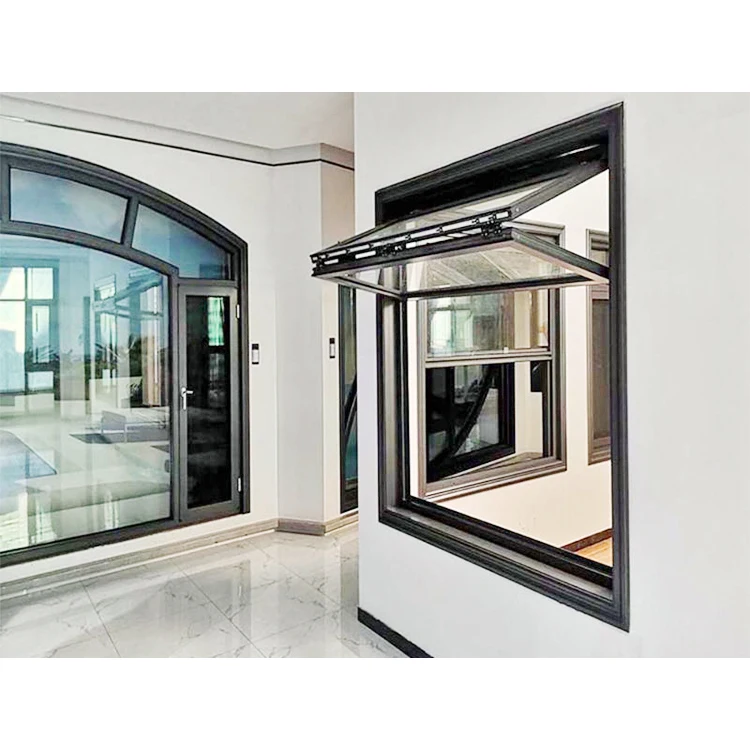 American and Australian popular living room vertical folding window corridor ventilation single-hung window plane designs