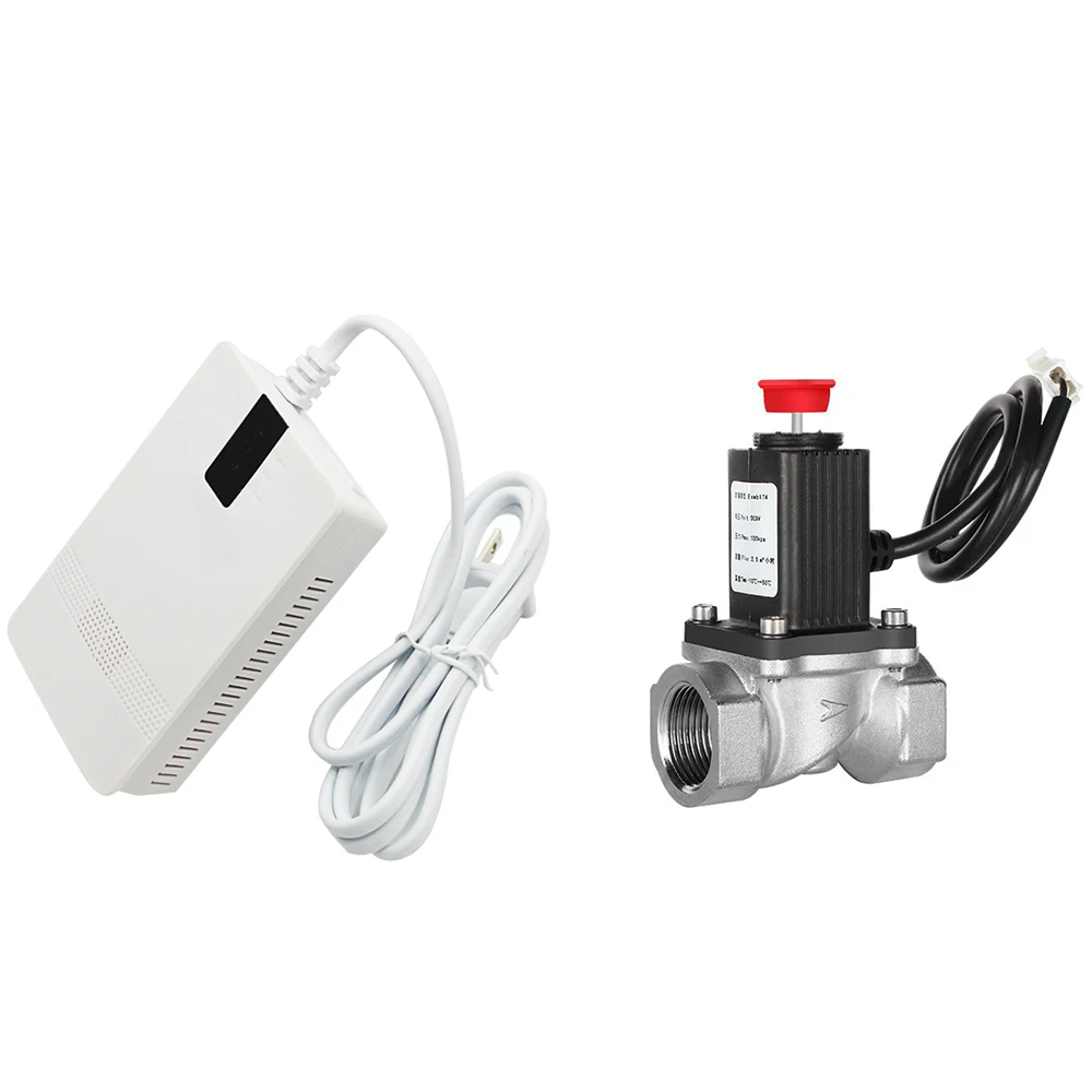 lpg gas detection system natural gas detector with shutoff valve