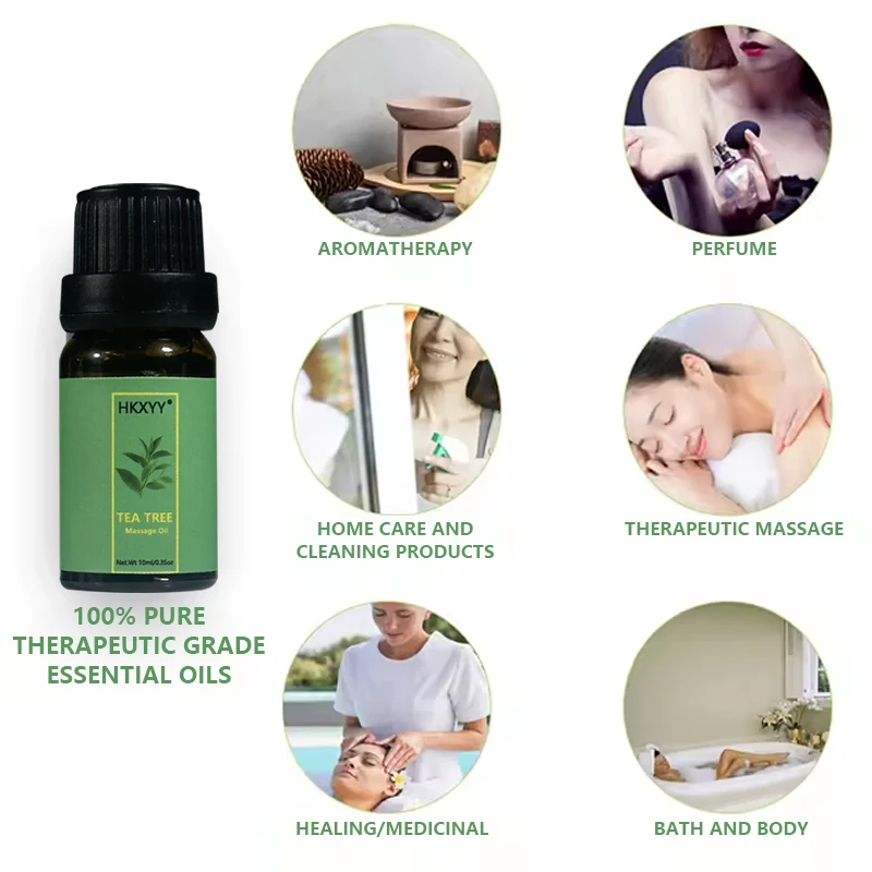 Private Label Oem Custom 10ml Essential Oil For Body Comfort Relax Body Lavender Tea Tree Peppermint Massage Oil