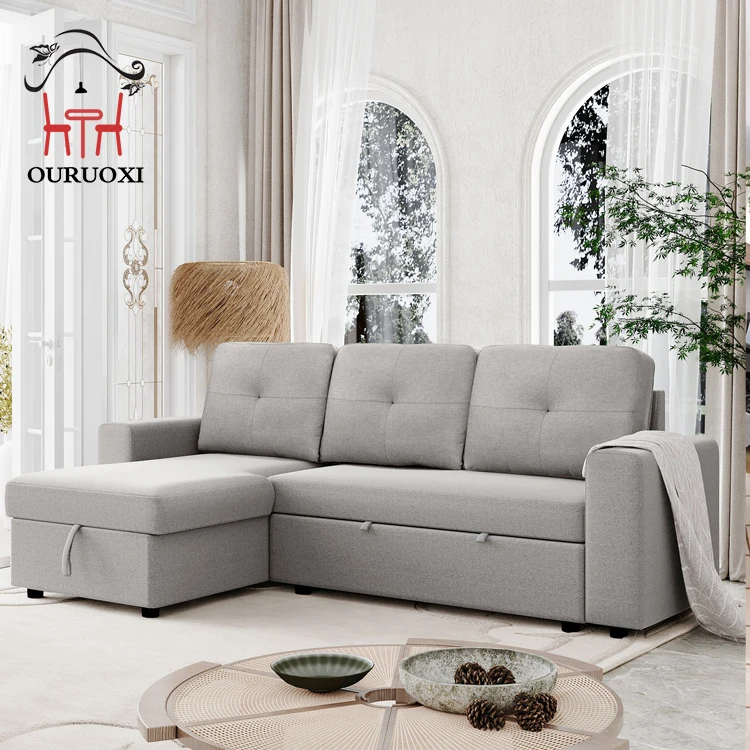 With storage furniture living room sofa cum bed sofa convertible bed corner sofa bed