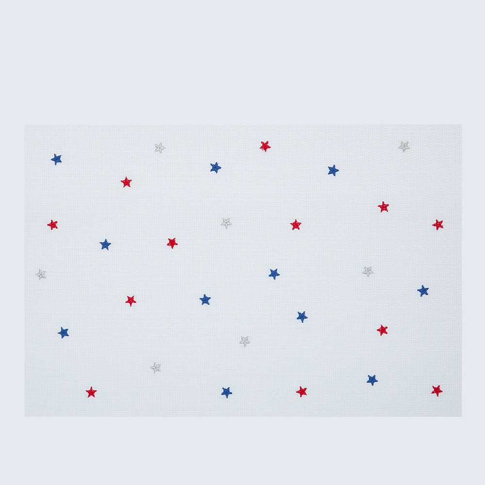 Many Colors Star Pattern Embroidered Table Mat Wholesale/decor Embroidery Coffee Table Placemat Mats & Pads Plastic Rectangle