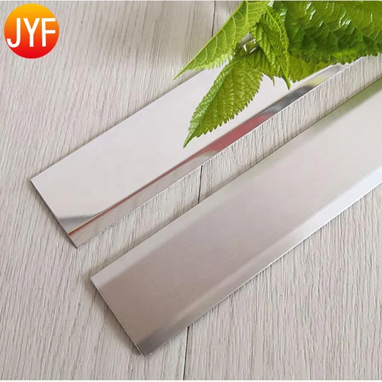 CL106 Stainless Steel Finishing Edge Trim Wall Trim Decorations Metal Flexible Stainless Steel Mirror Decorative flat trim
