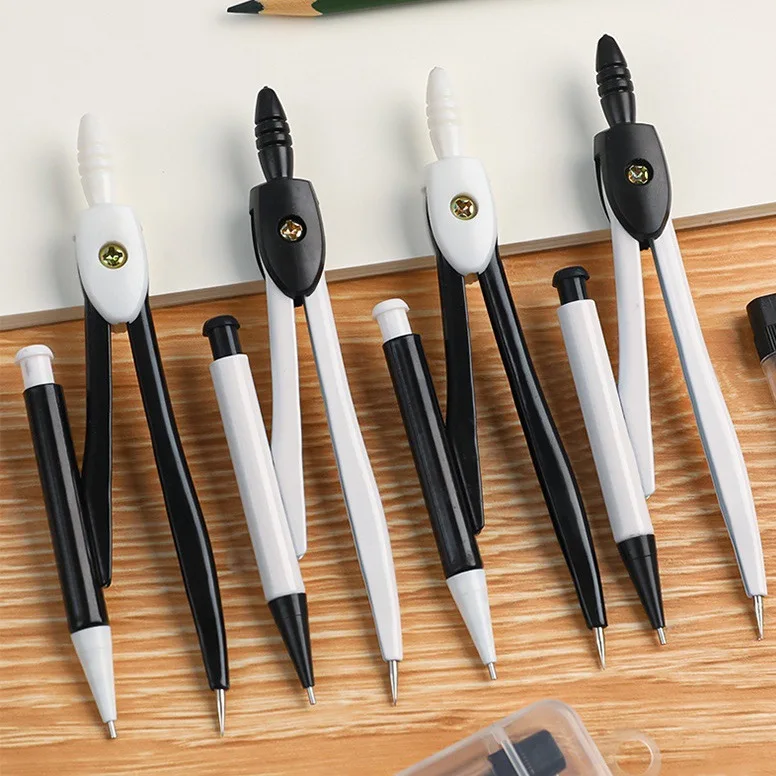 BEYOND geometry mathematical plastic stationery maths box pencil drawing school compass with pencil for kids