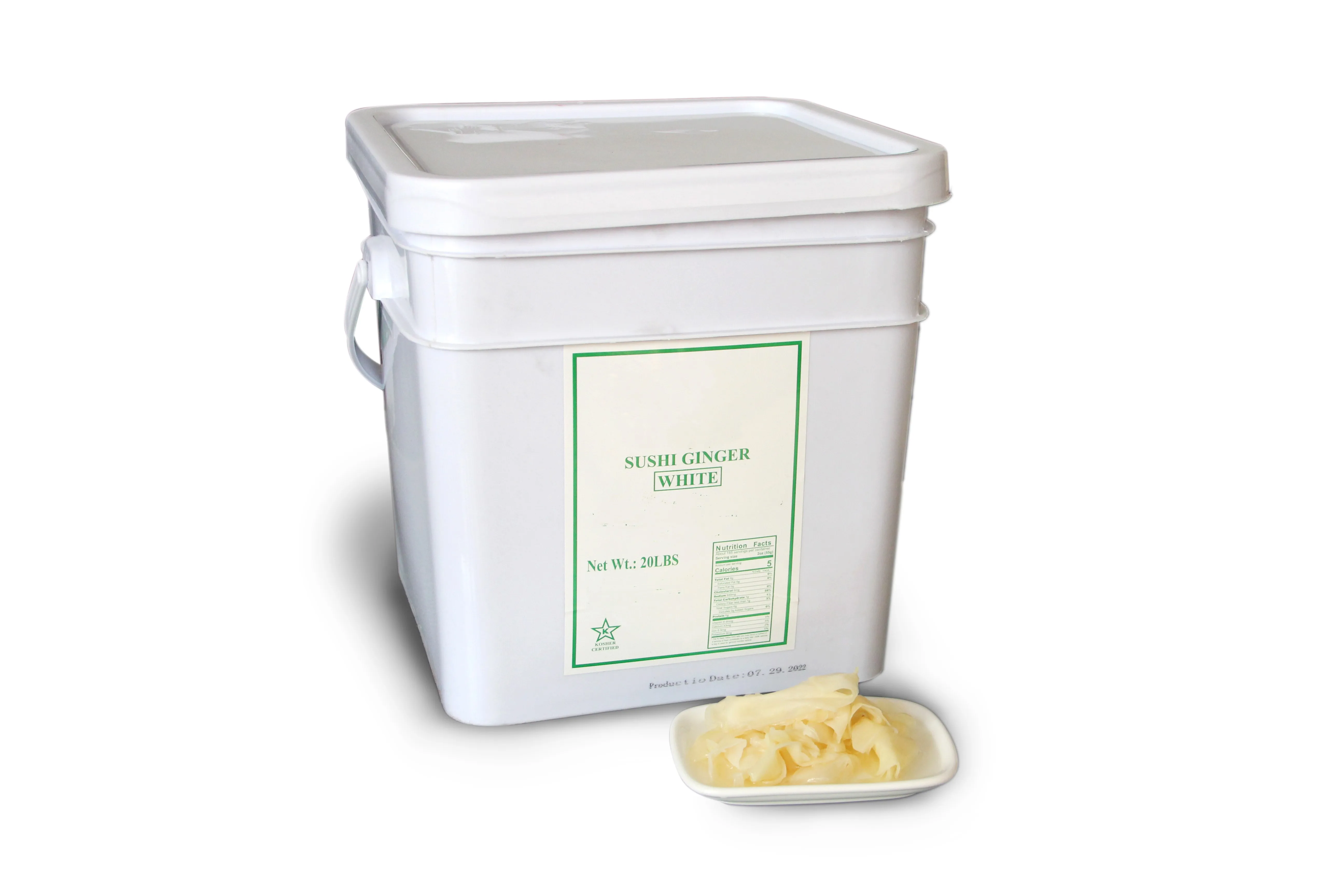 Pickled sushi ginger sushi condiment delicious pink white A-grade sushi ginger