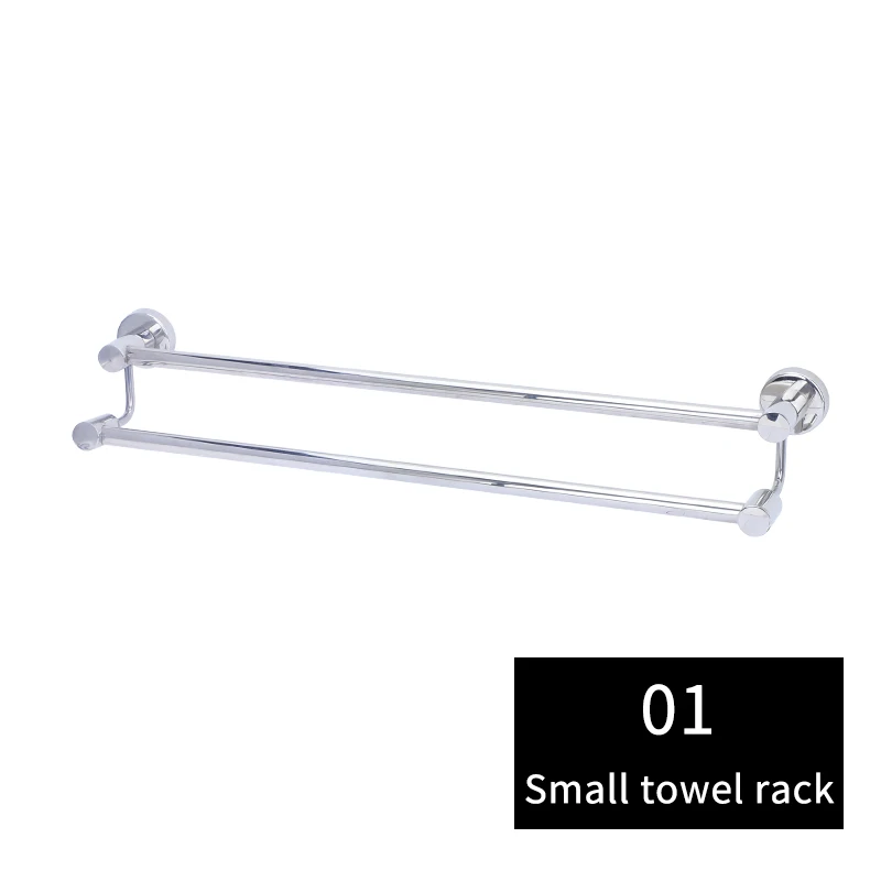 5 Pcs Low Price Hotel Bathroom Sets Toilet  Accessories Stainless Steel Shower Caddy Towel Rack Paper Holder For Washroom
