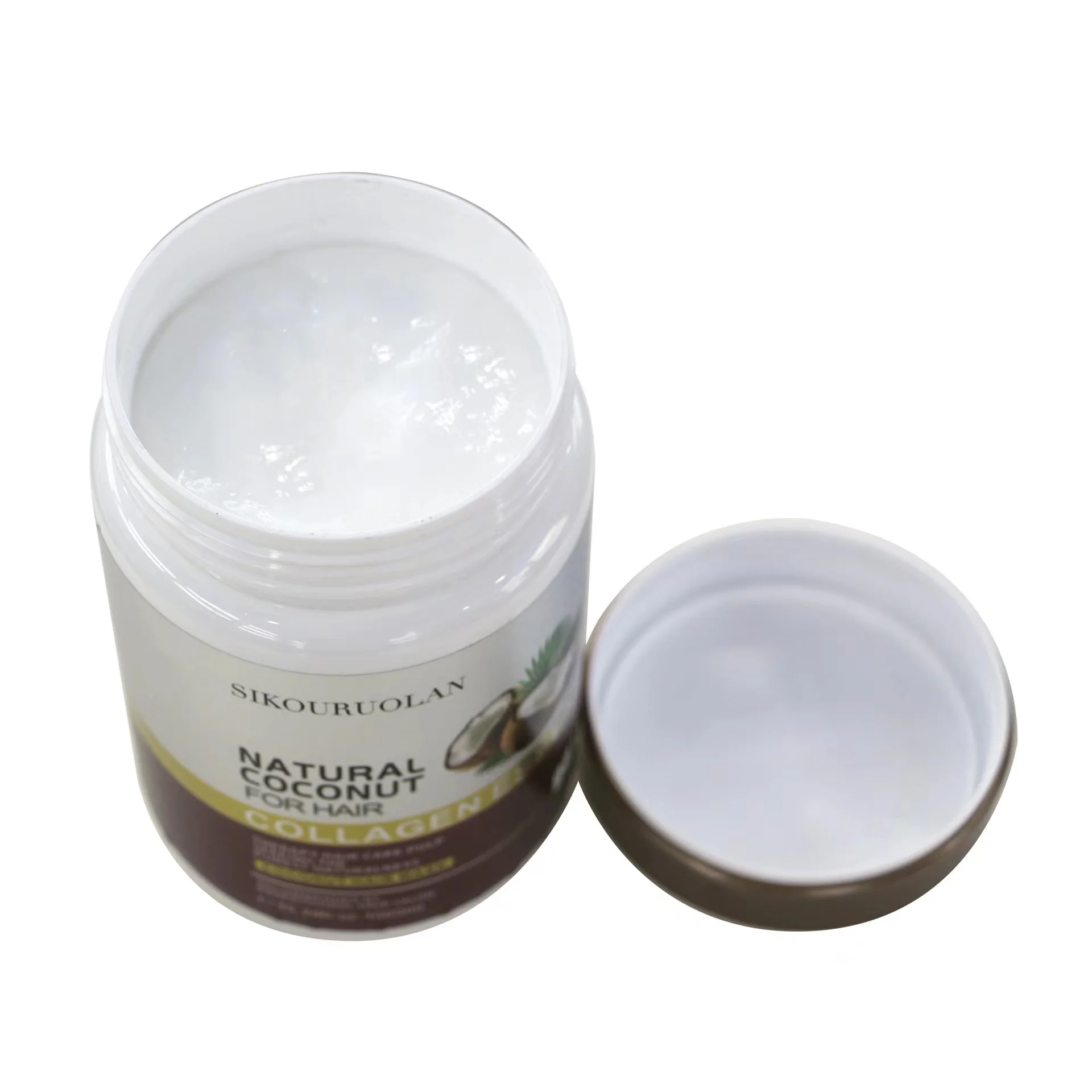 Coconut Oil Hair Treatment Mask Curly Hair Lofting Cream Repairs Damage Root Nourish Keratin Hair Care