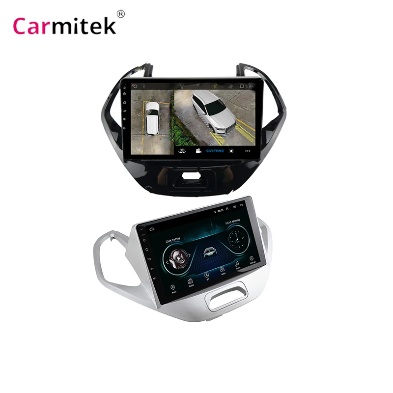 Car Frame Fascia Adapter Canbus Box Decoder Android Radio Dash Fitting Panel Kit For Ford Figo KA Aspire Freestyle