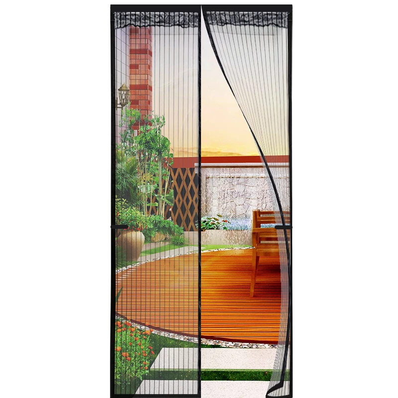 Hot selling hands-free summer anti-mosquito screen curtain encrypted magnetic mosquito net screen door with magnet