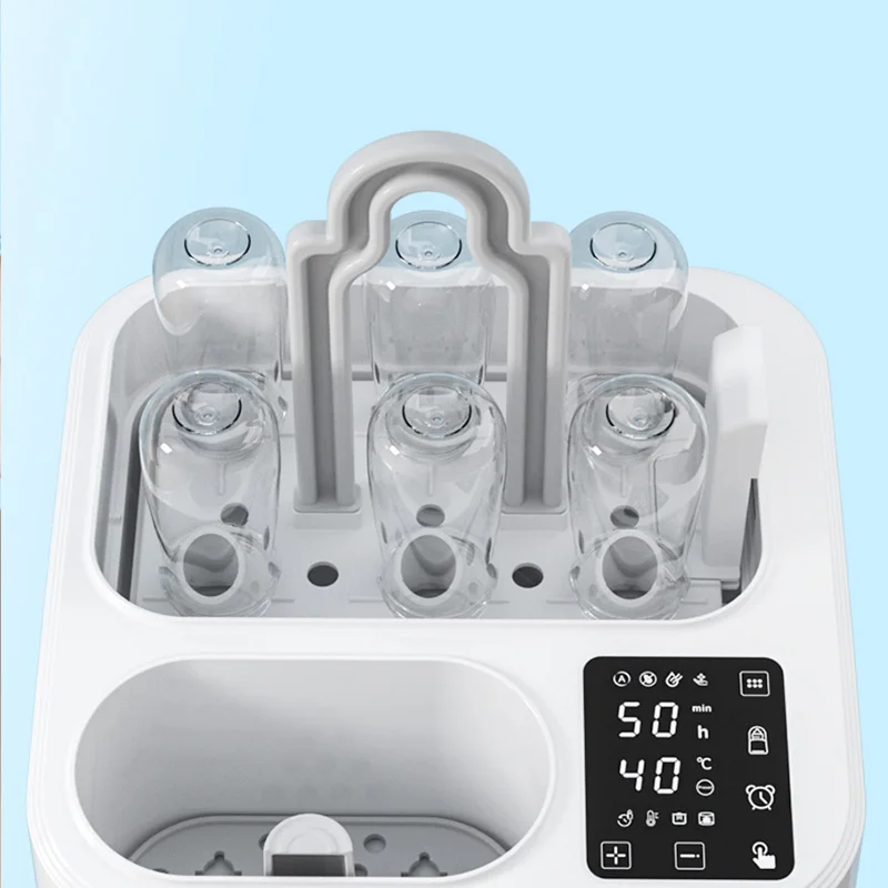 Multi-functional Feeding Bottle Sterilizer Food Steam Heating Electric Baby Bottle Warmer Breast Milk Heater BPA Free 6 Bottles