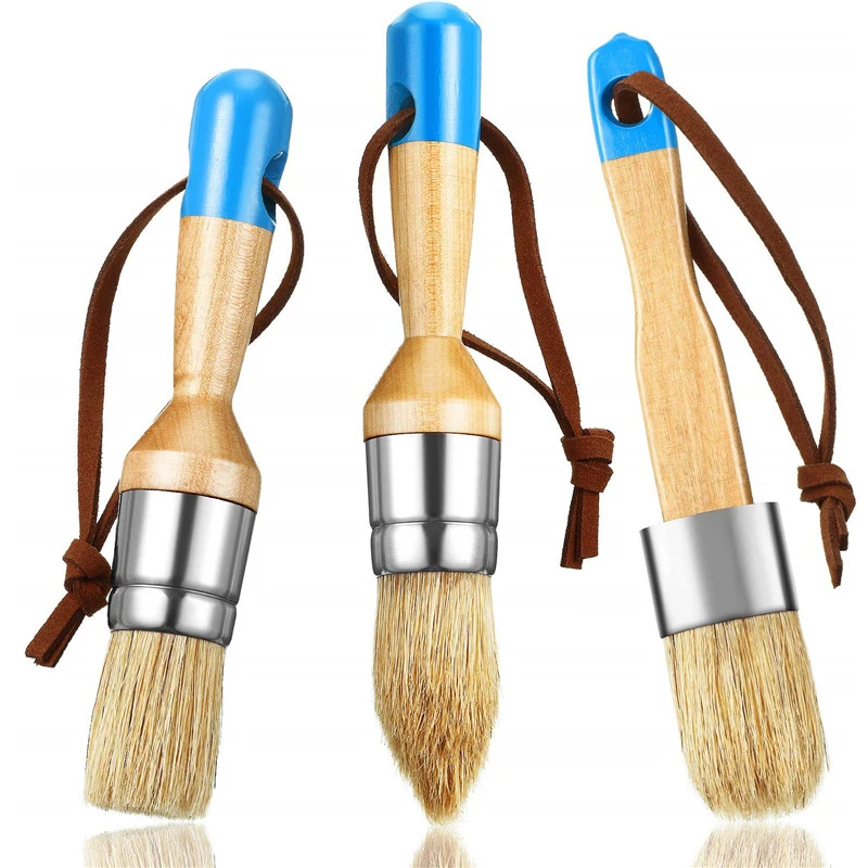 plastic handle bristle flat paint brush with different size