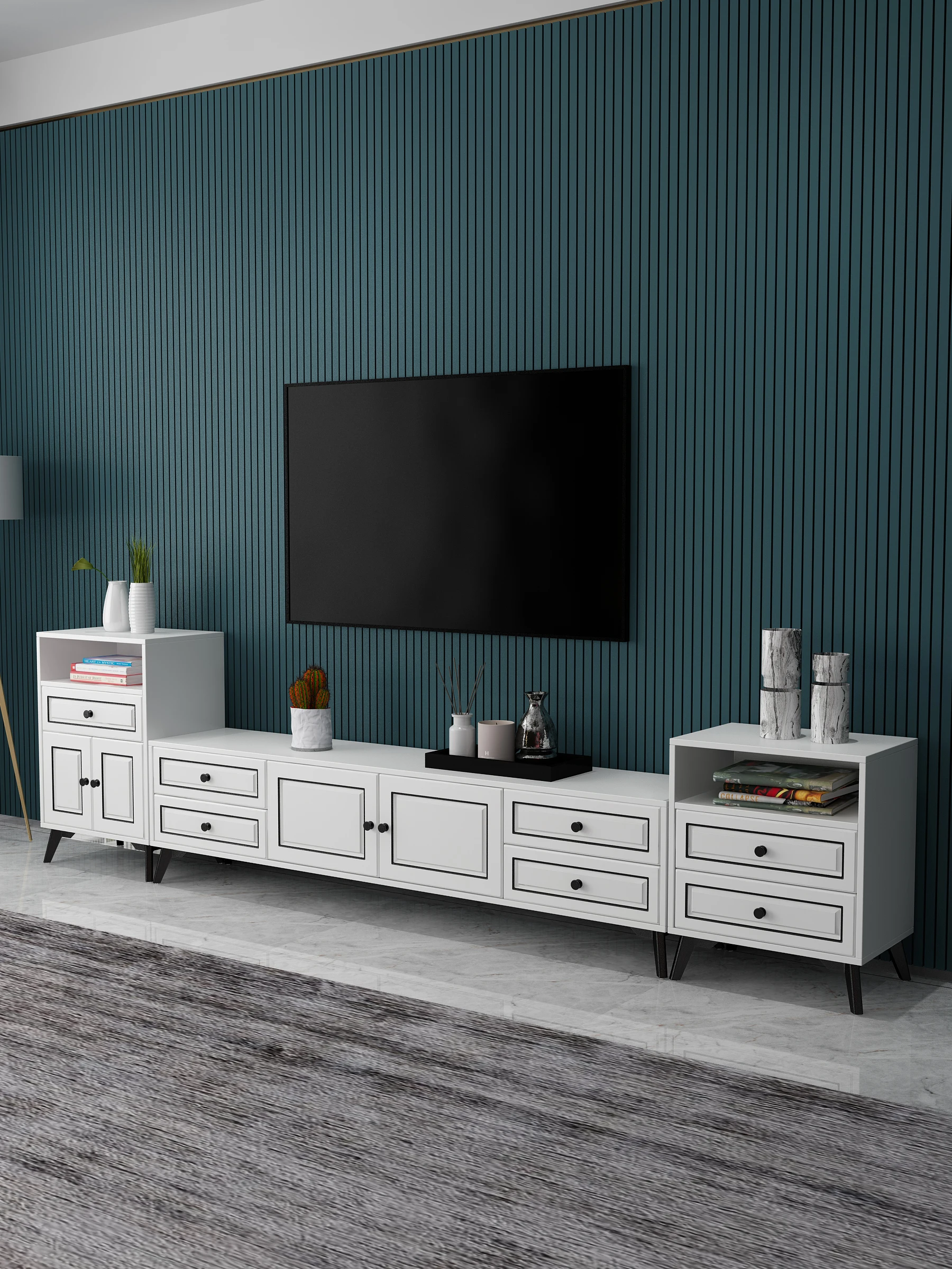 
Modern classic design MDF high gloss painting TV stand furniture tv cabinet 