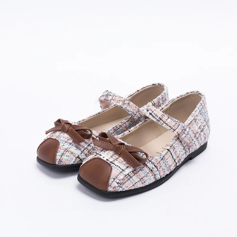 
KIDS pink Leather Flat Shoes Children Girls Fancy Party Mary Jane Shoes 