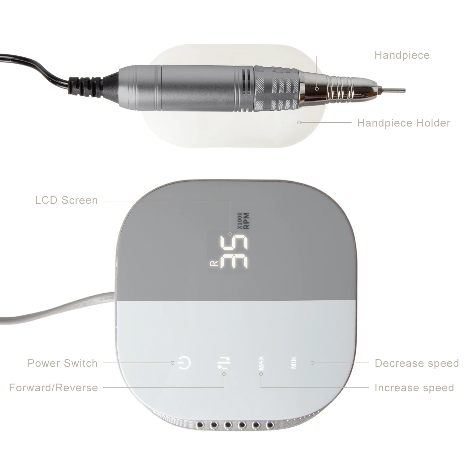 Touch screen new design best nail drill electric nails manicure machine nail drill