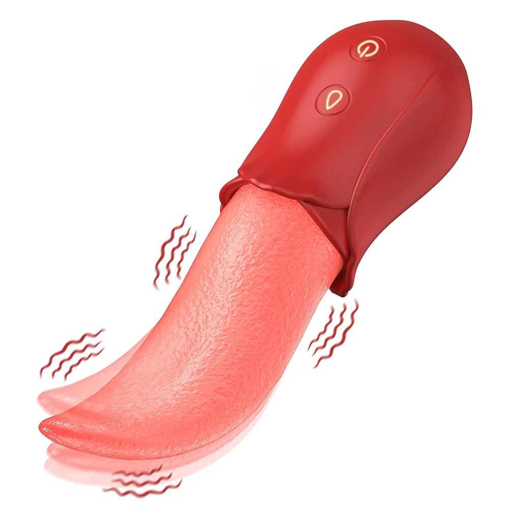 Hot Selling Female Masturbation G Spot Clitoris Sex Toy for Women Stimulator Nipple Massager Realistic Tongue Licking Vibrator